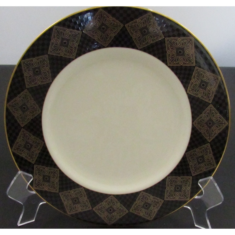 Lenox Urban Lights 9.25 in Dinner Plate American Home Collection China Gold Trim
